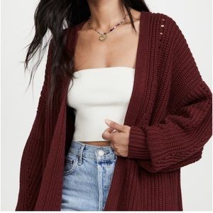 Free People cardigan. Loose knit. Excellent condition.
